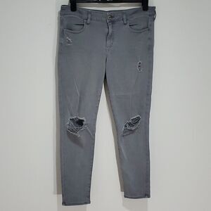 AMERICAN Eagle Grey 35x28 Super Stretch Jeggings